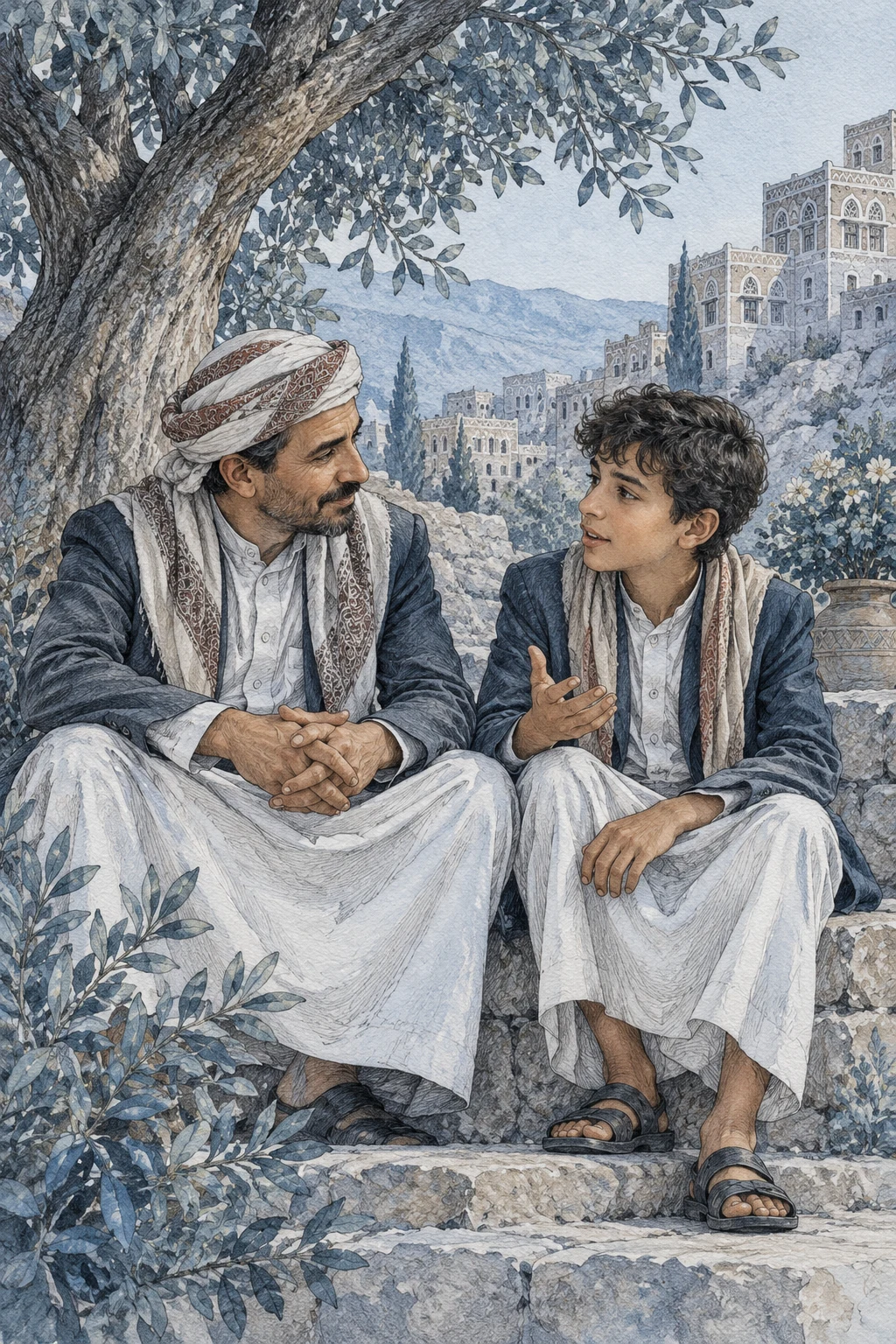 حوار بين أب وابنه