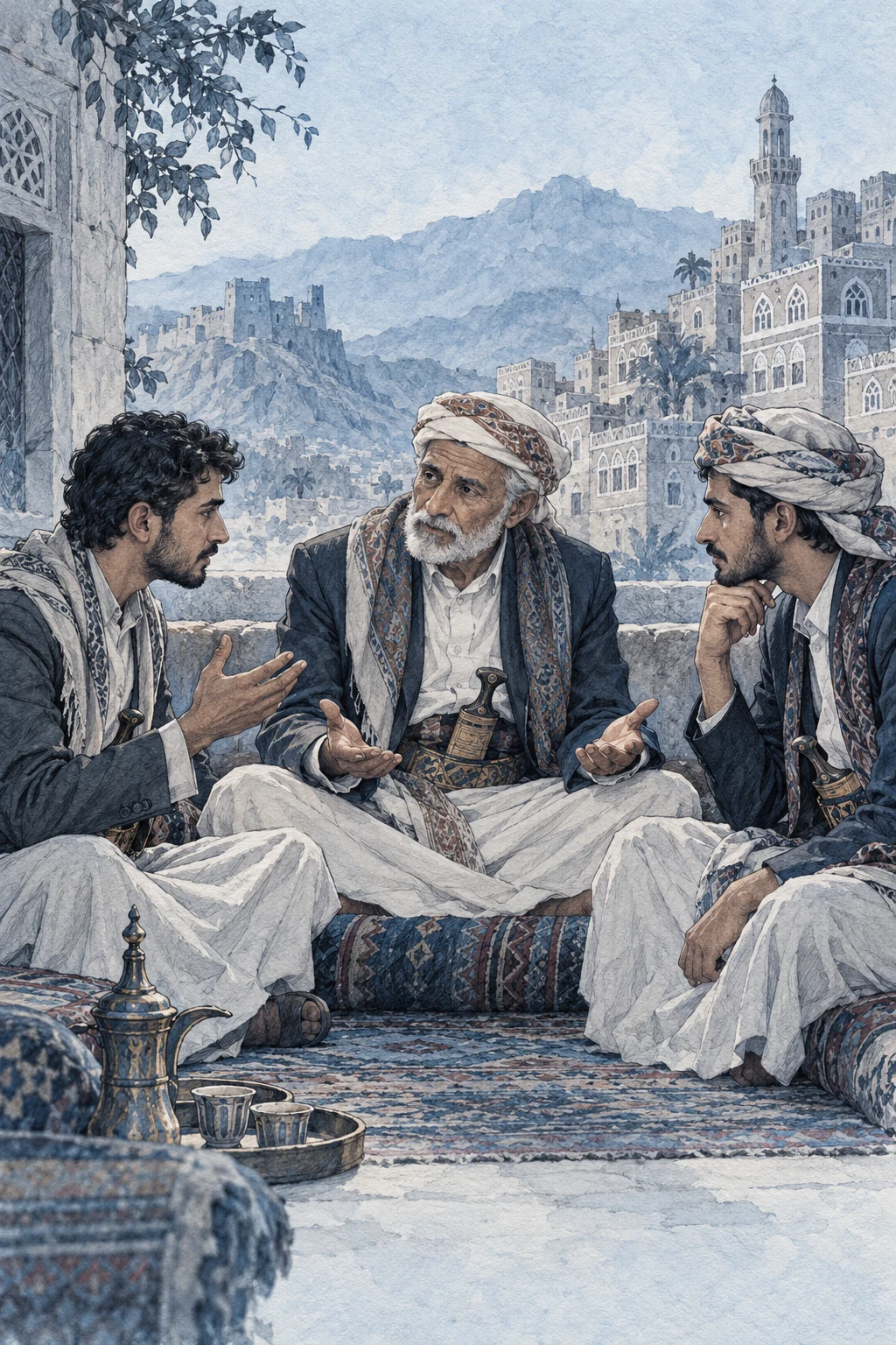 وجيه يمني يسمع طرفي خلاف قبل الحكم